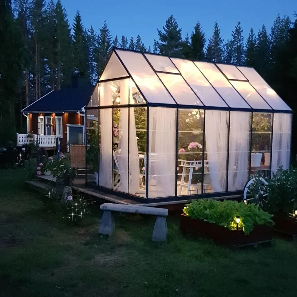  house inside greenhouse