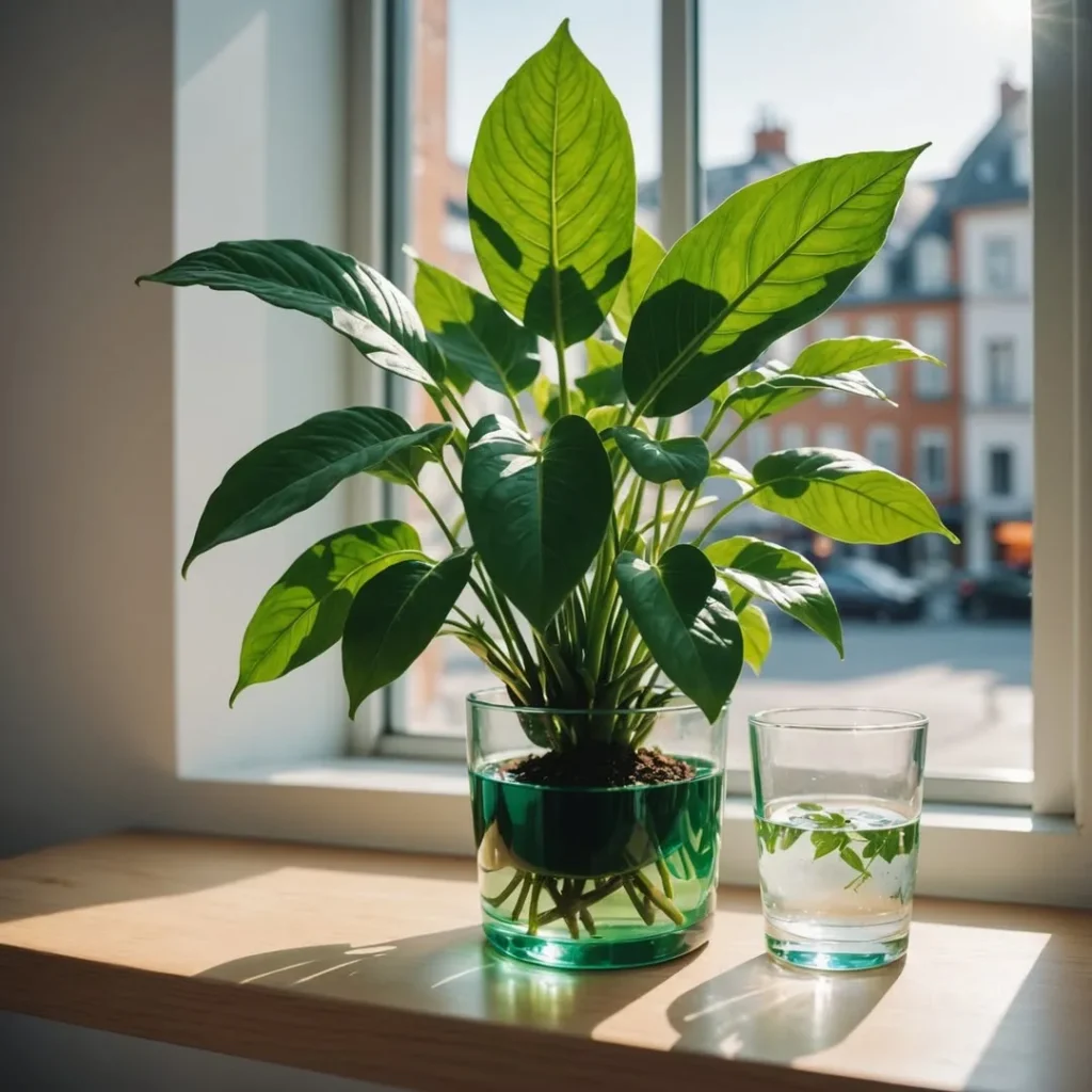 tropical faux plants