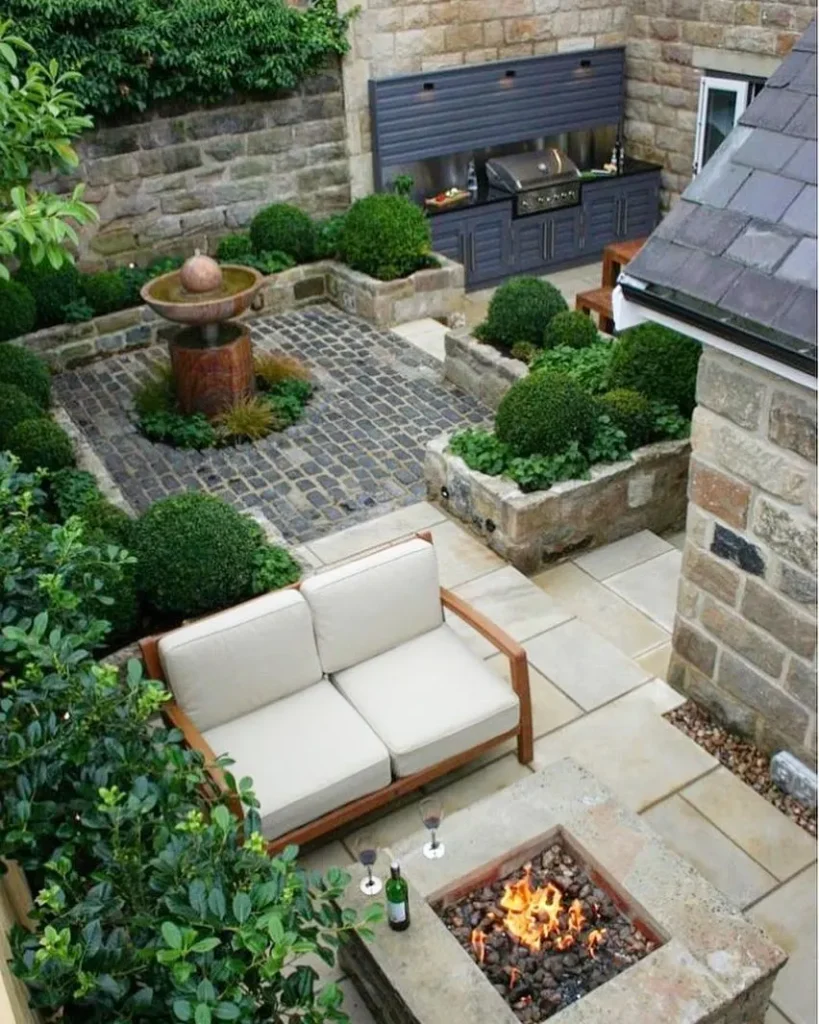 well designed outdoor living space garden