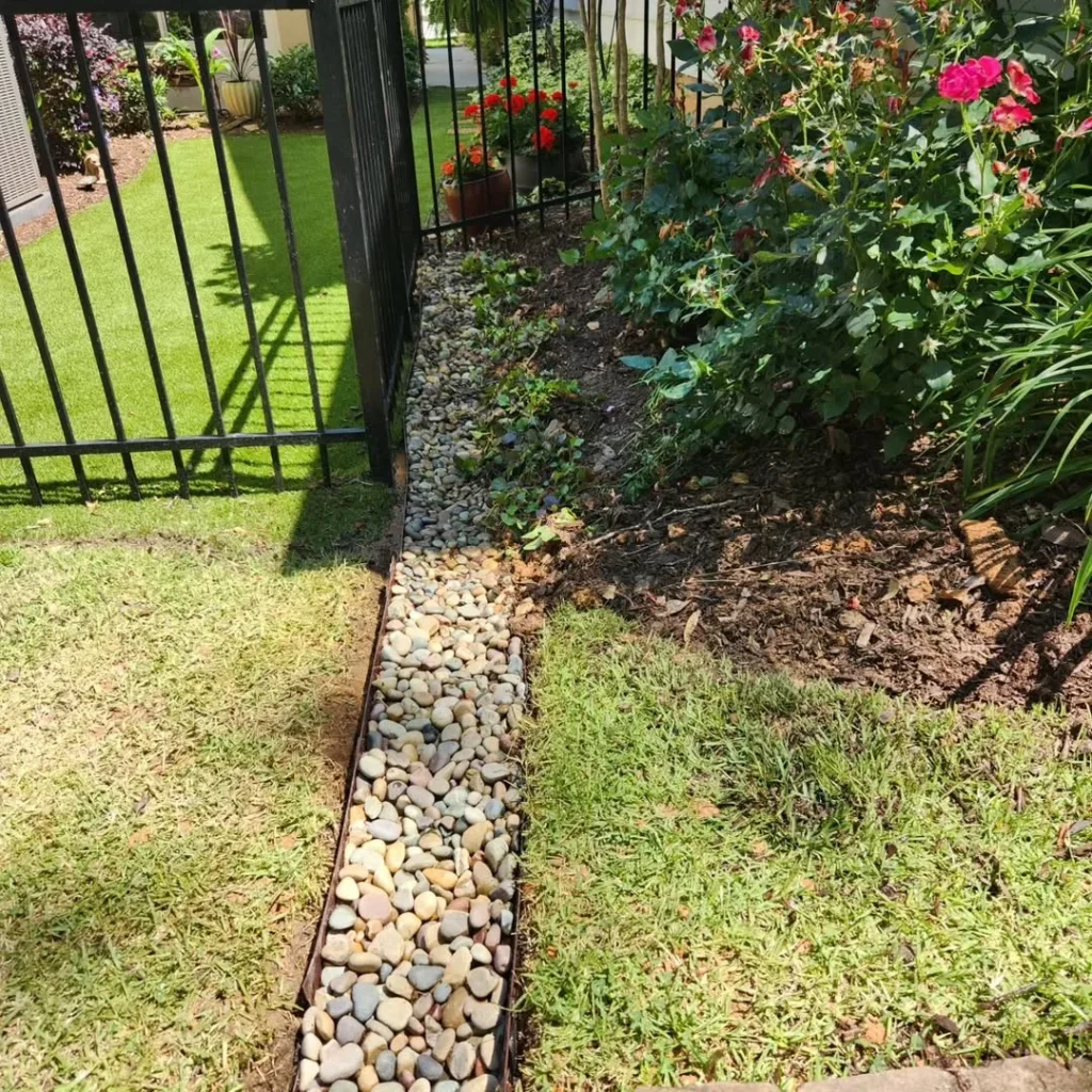 french drain garden ideas cheap