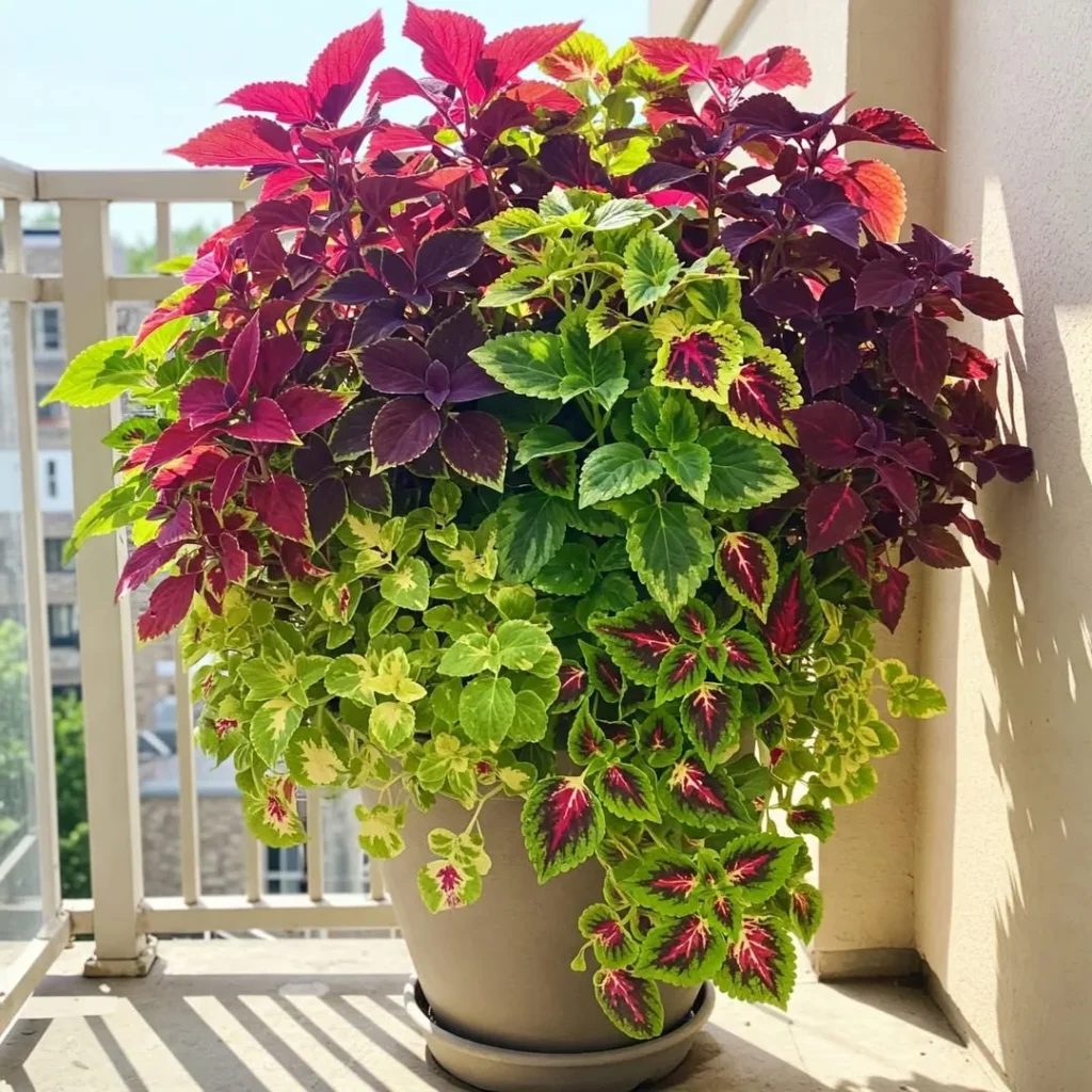 mixed variety coleus plant