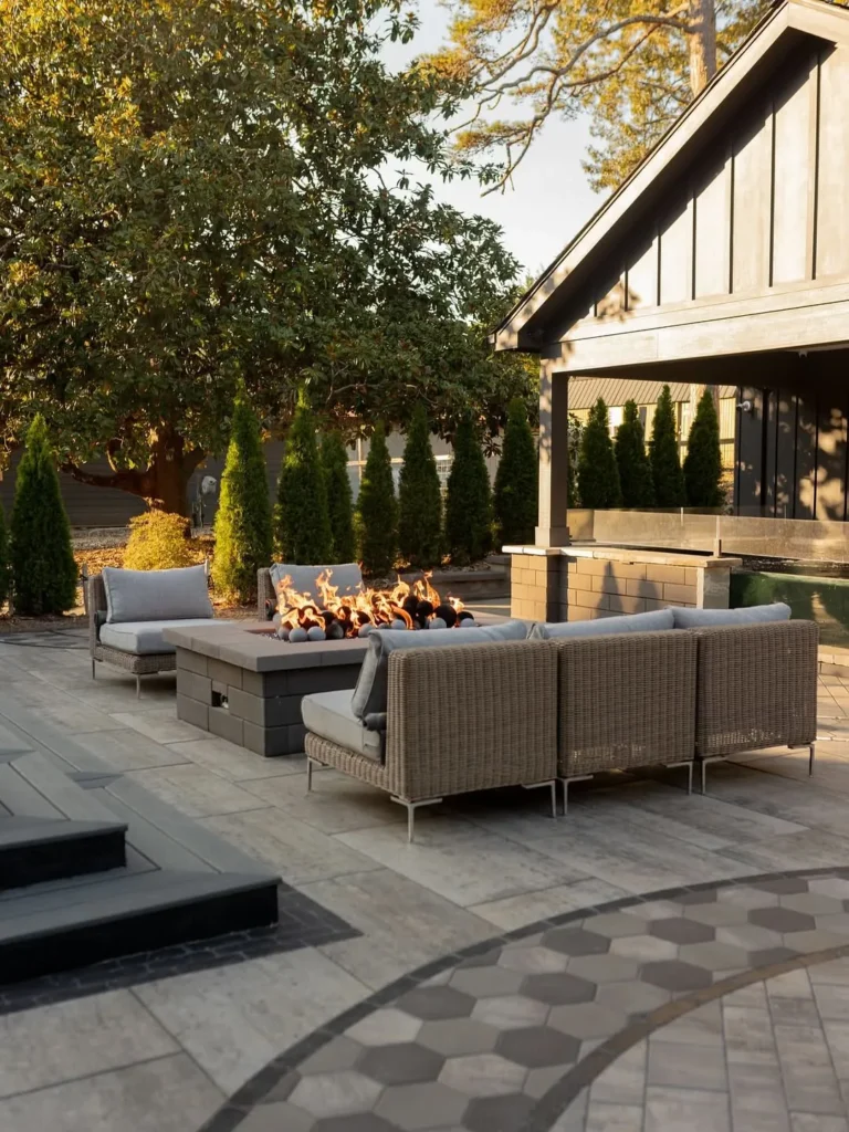 add a small fire pit living garden