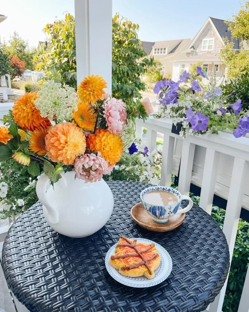 blue and white decor