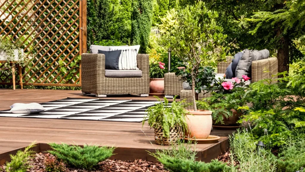 create an outdoor living space