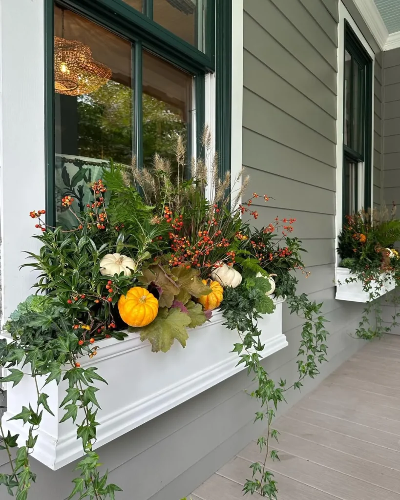 fall window box makeover