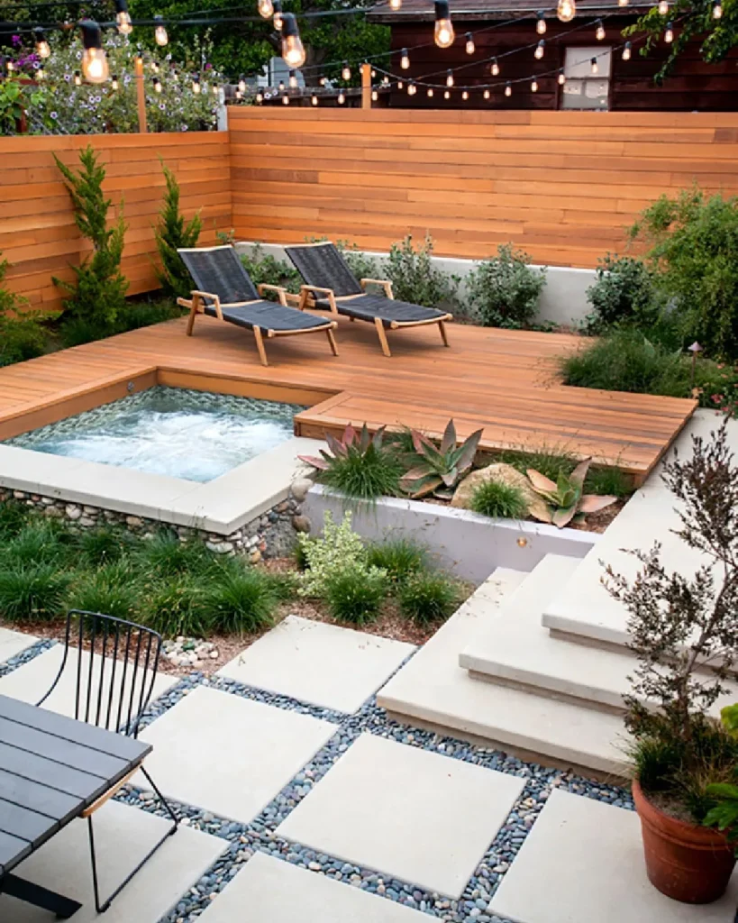 fence backyard landscaping