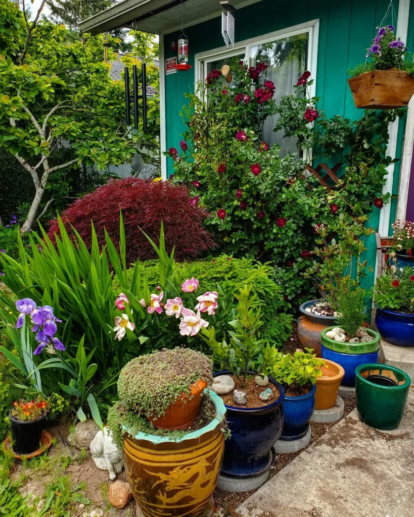 front porch west bed garden