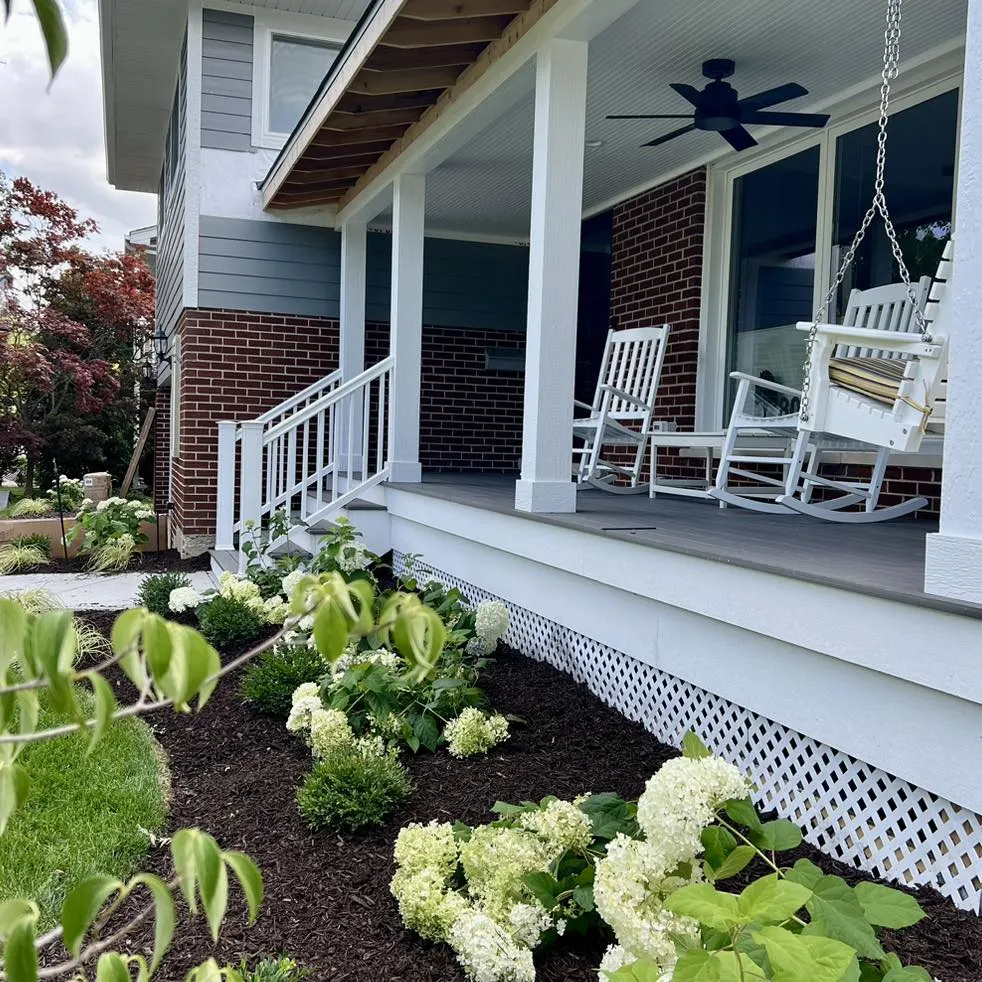 landscaping project front porch garden