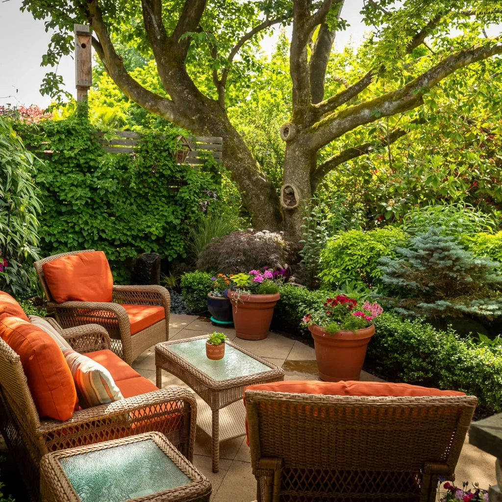 lanterns cushions greenery perfect cozy garden ideas