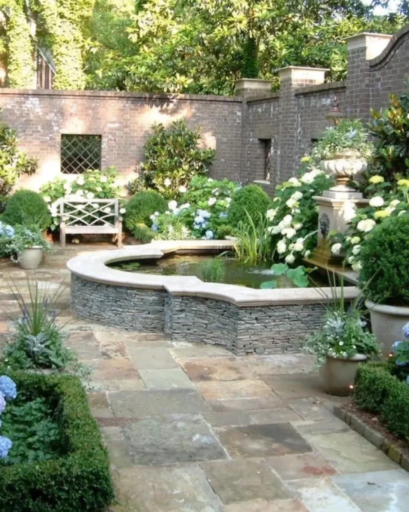 pond backyard landscaping