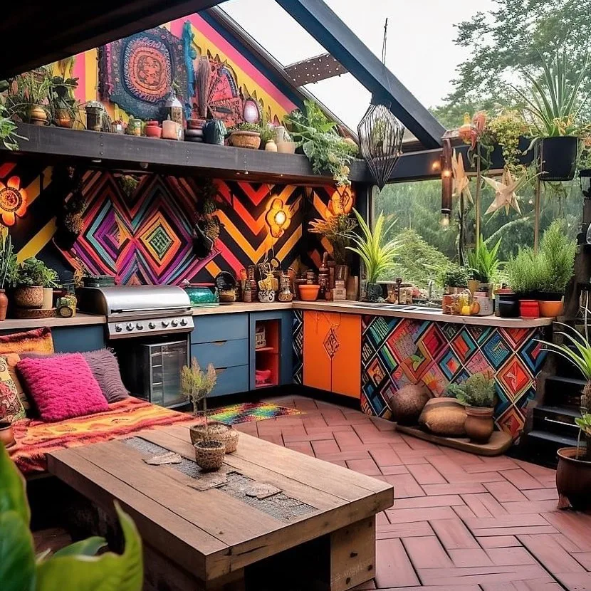potted plants on shelves and counters