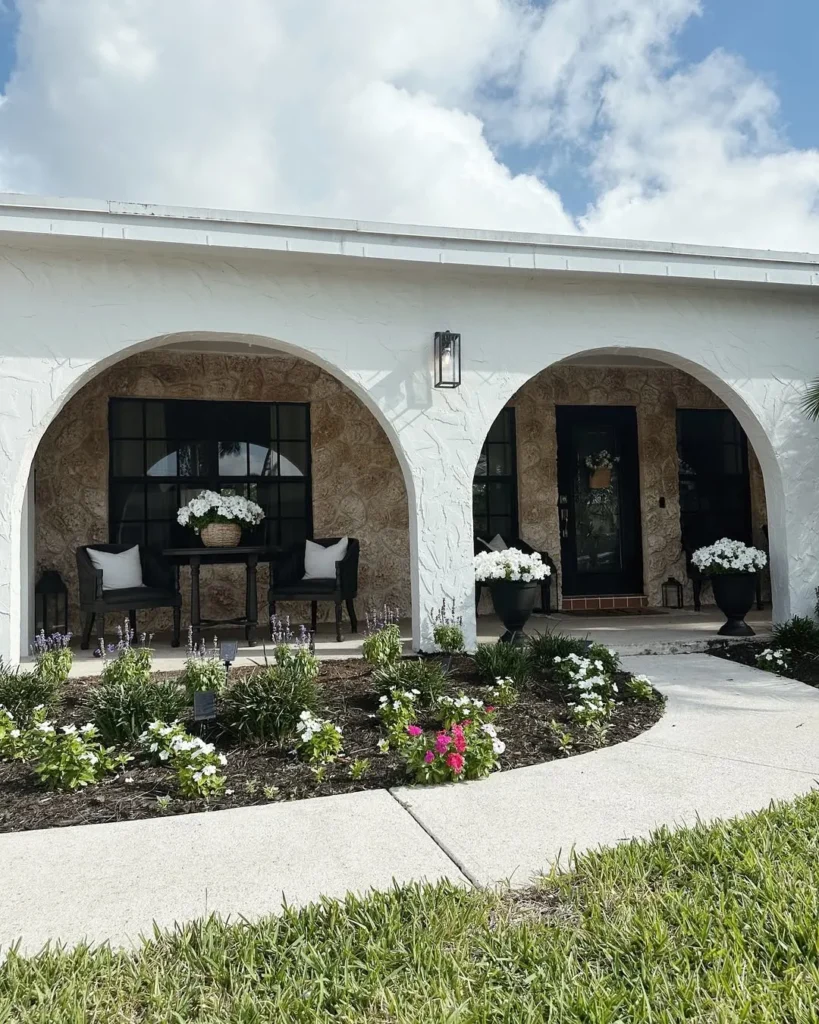 rustic front porch garden ideas with vintage charm and plants