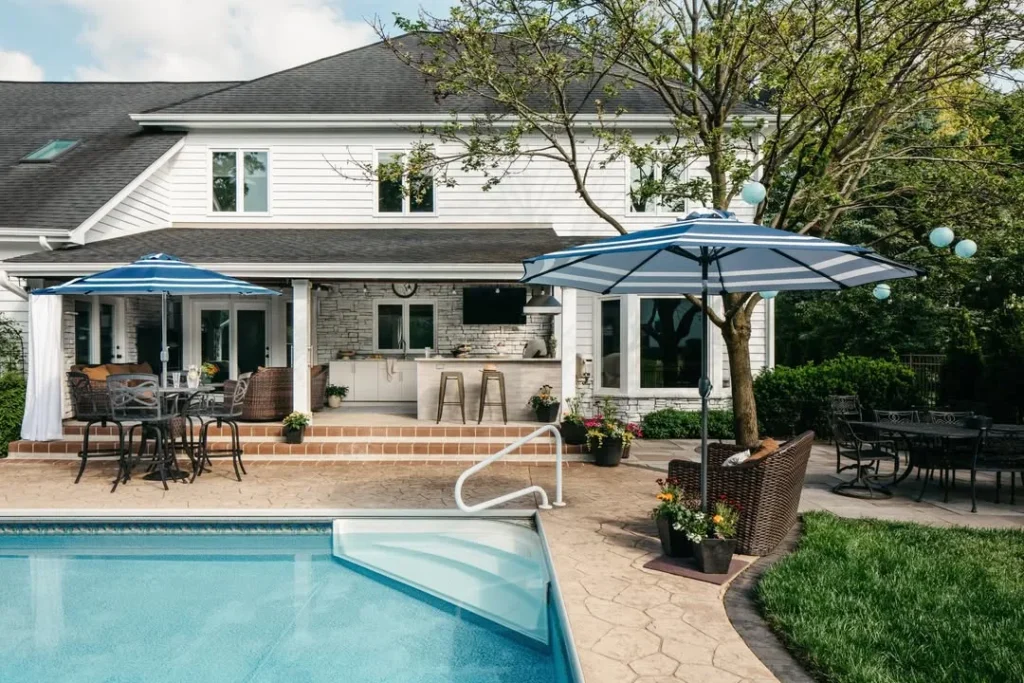 umbrella for a backyard decor idea