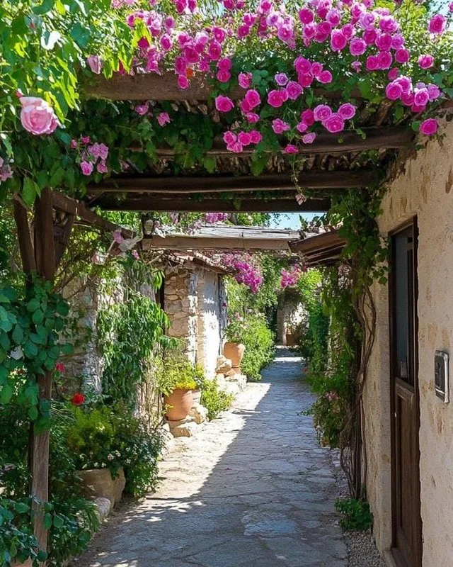 pink flowers secret garden ideas