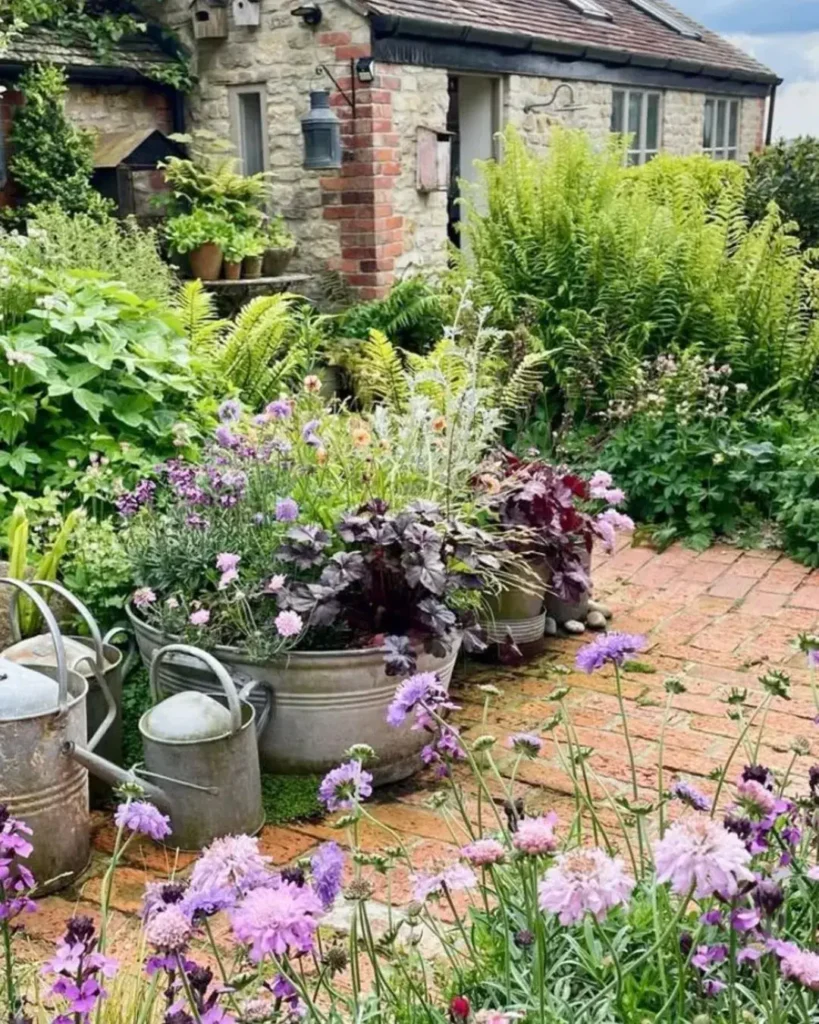 cottage style herb garden outdoor ideas (1)