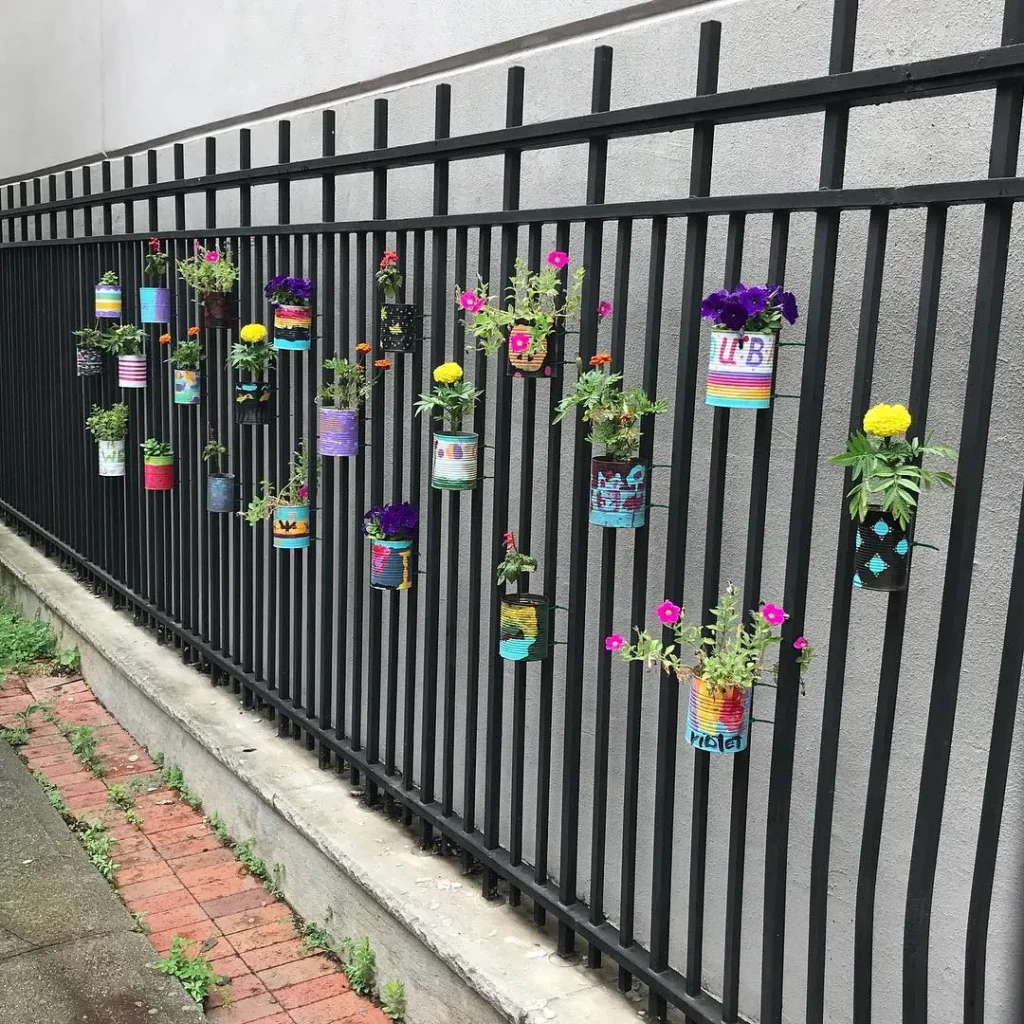 tin can fence garden