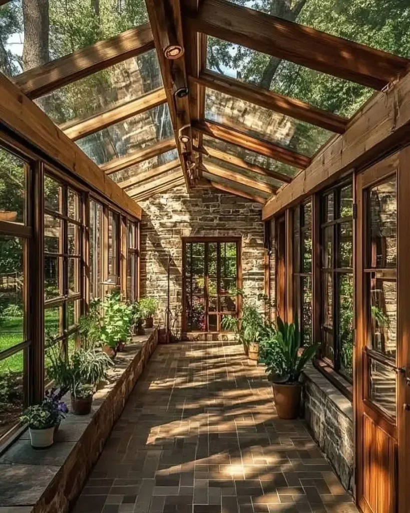 wooden green house