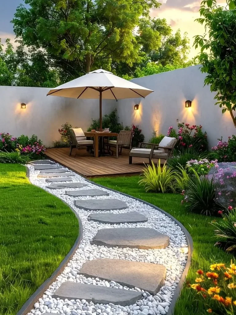 gravel landscape backyard