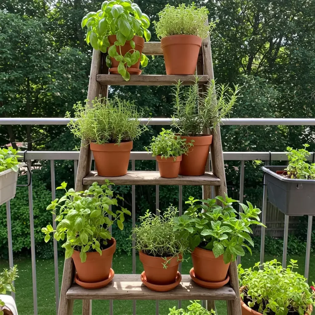 ladder herb garden stand