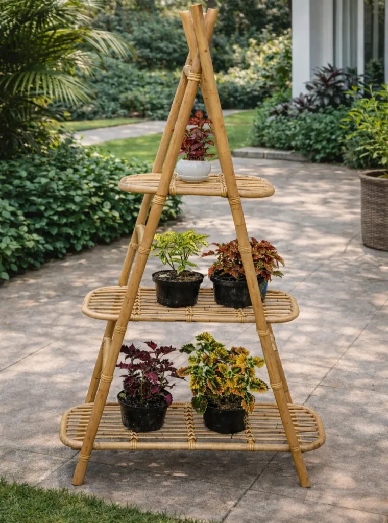 ladder shelf flower pot garden