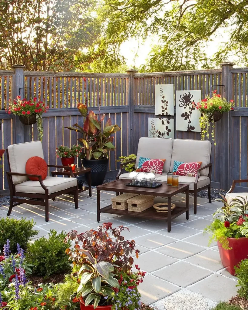 paver patio at our test garden