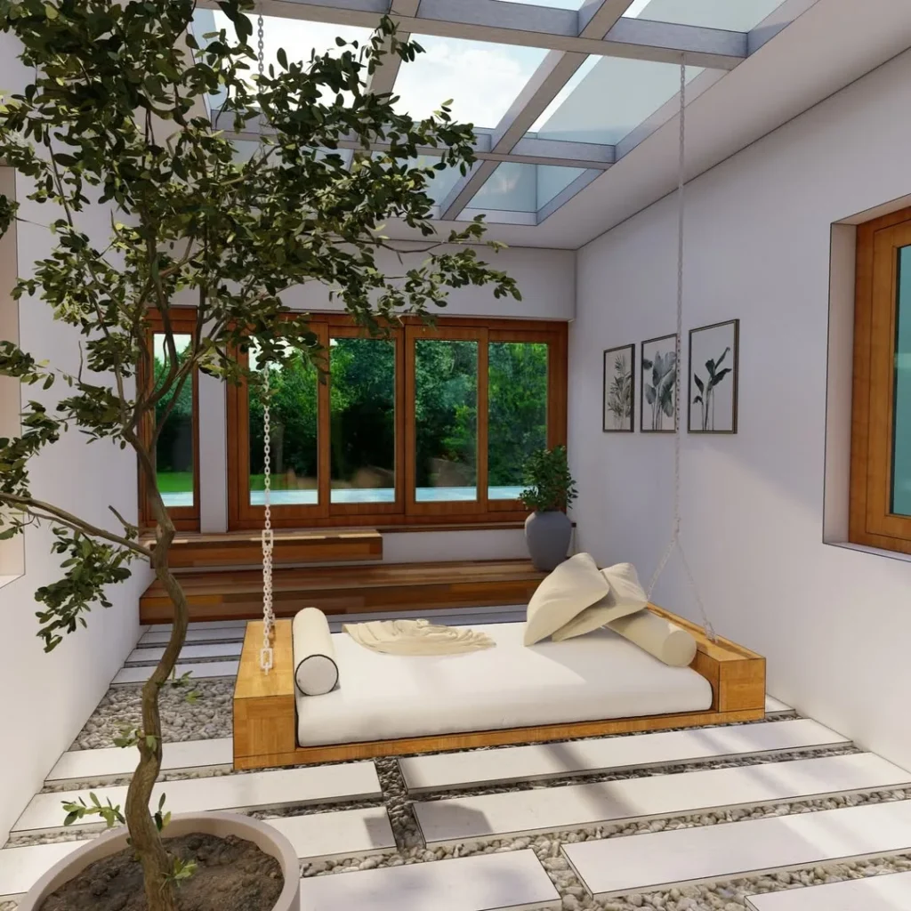 pure simplicity by indoor decorating the staircase