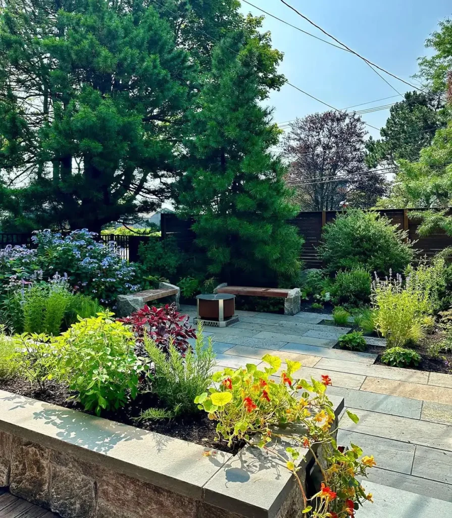 stone planter herb corner