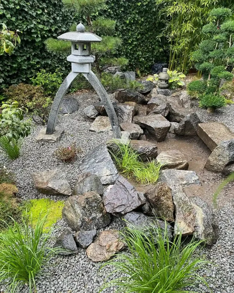 stone and gravel zen garden