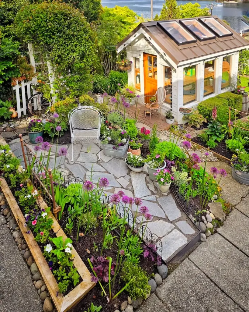 terracotta patio flower garden