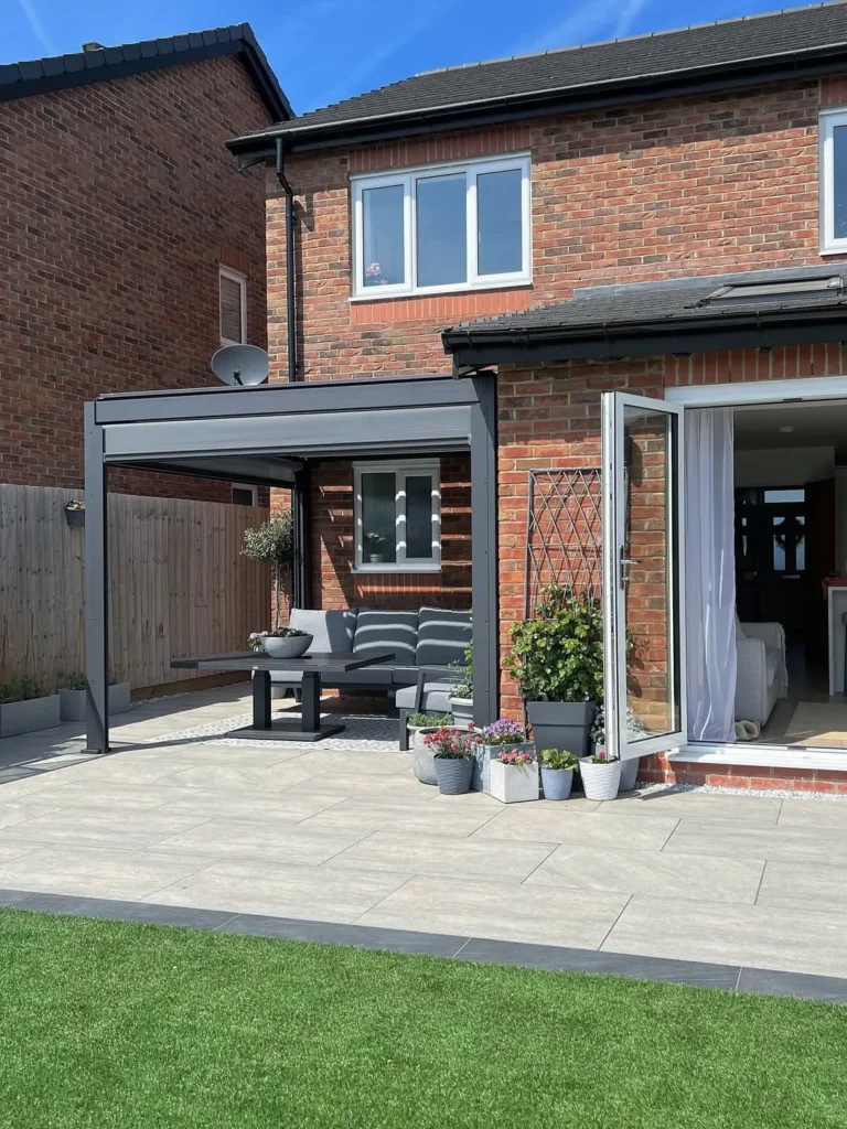 use porcelain tiles patio garden