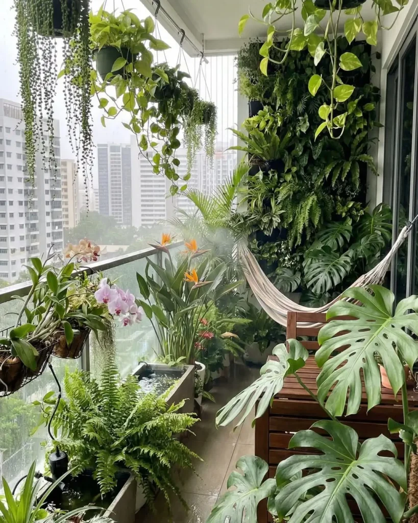 balcony tropical garden