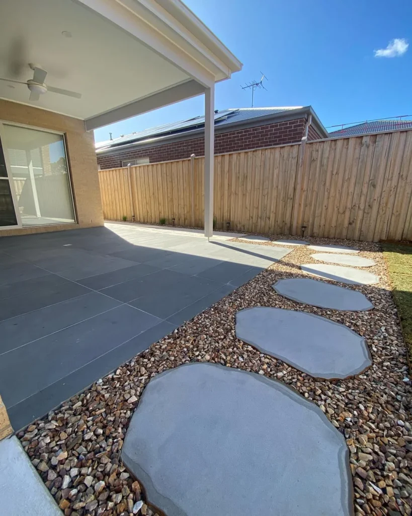 charcoal tones backyard