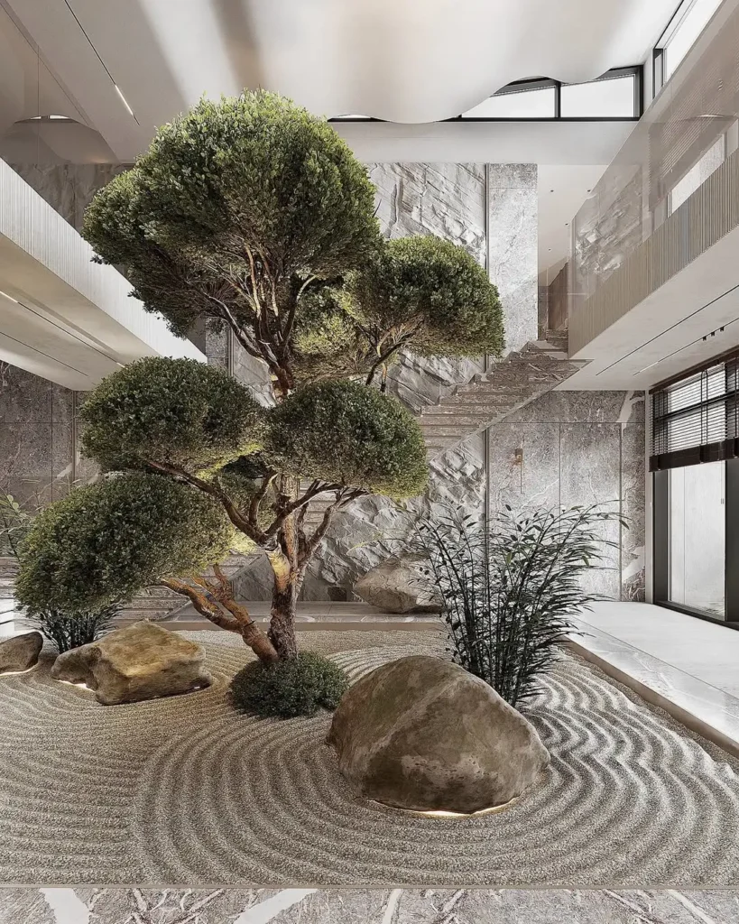 contemporary zen garden