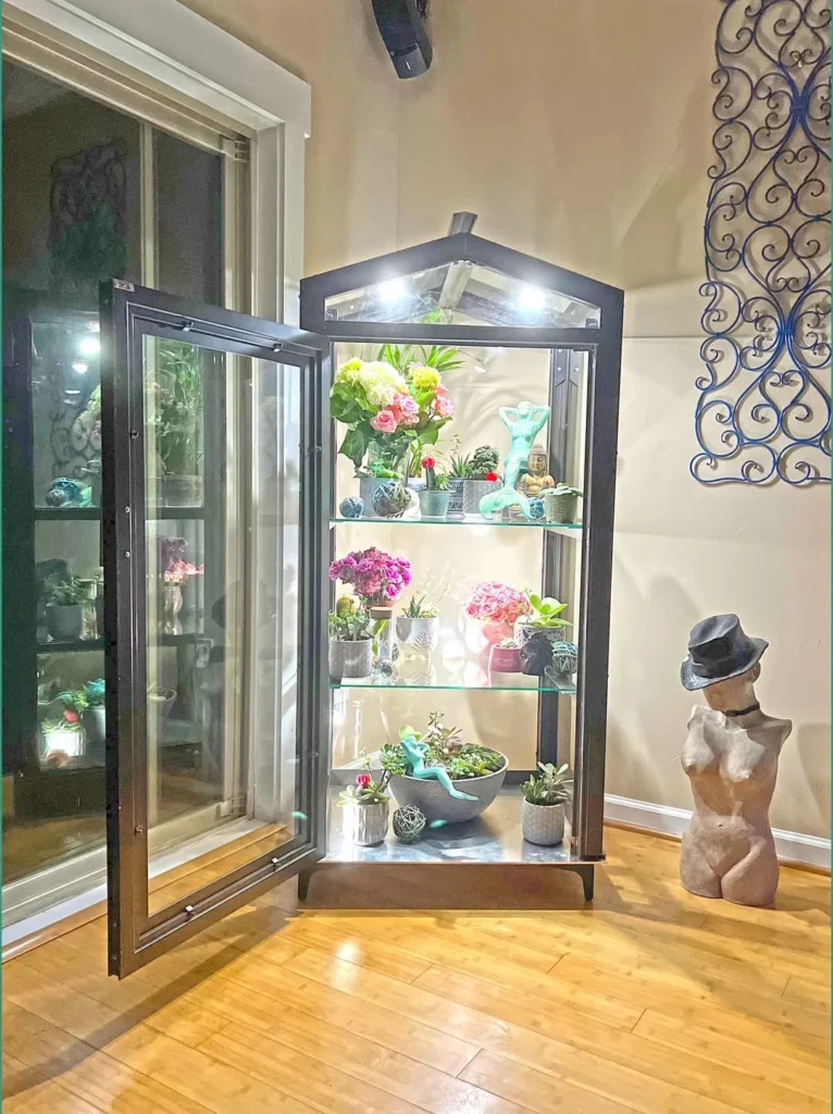 curio cabinet mini green house