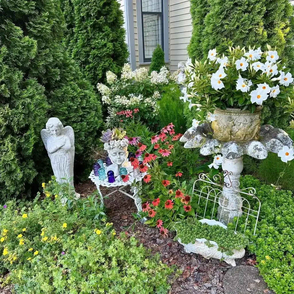 eclectic garden corner
