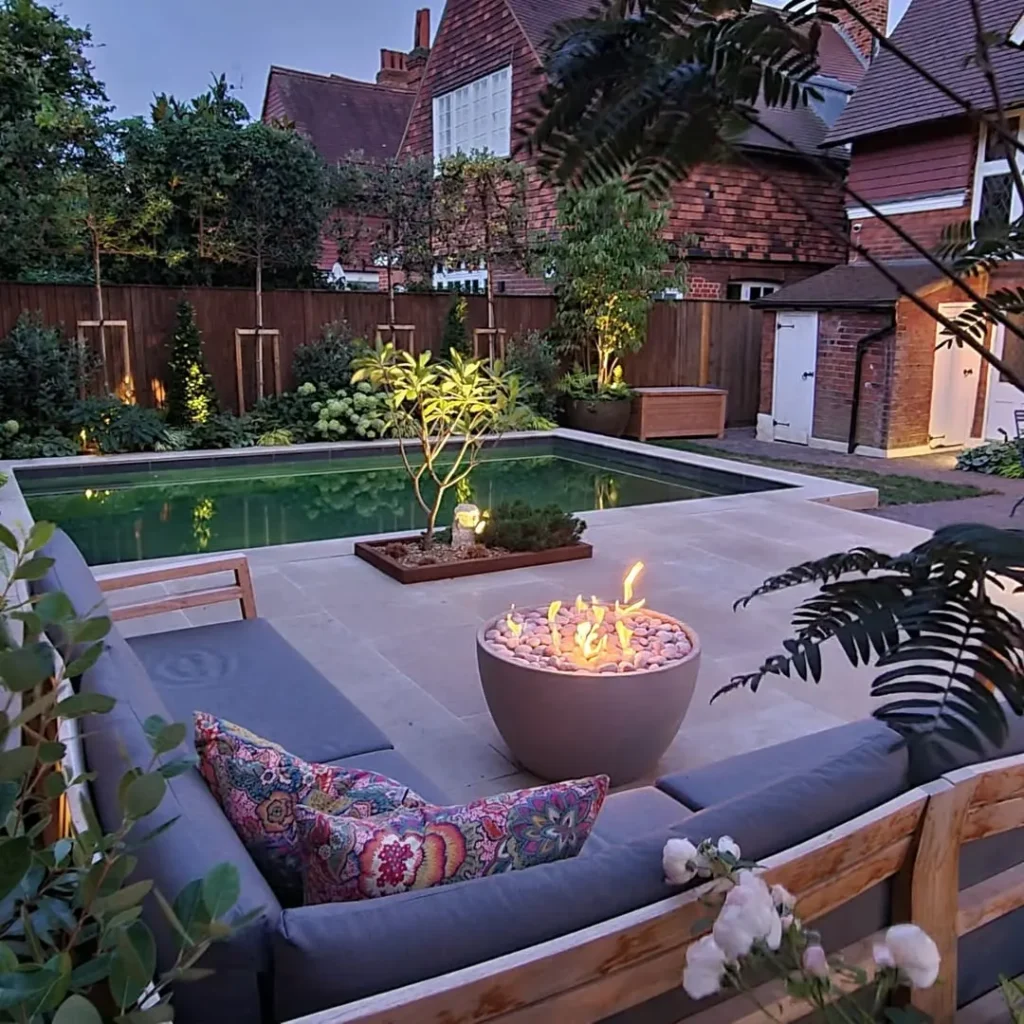 elegant corner garden