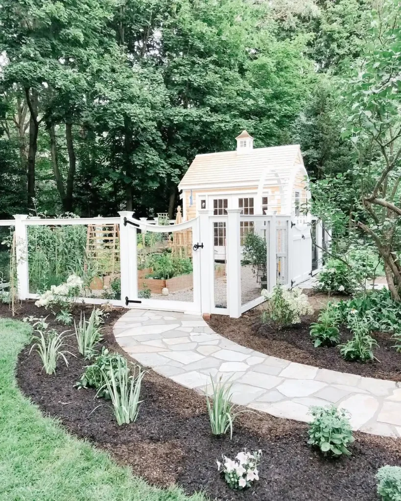 enclosed vegetable garden