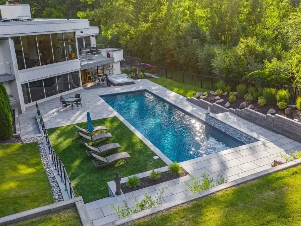 luxurious backyard