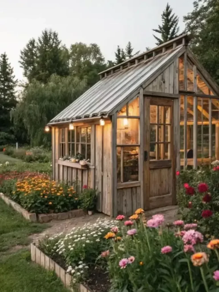 rustic wooden cozy garden