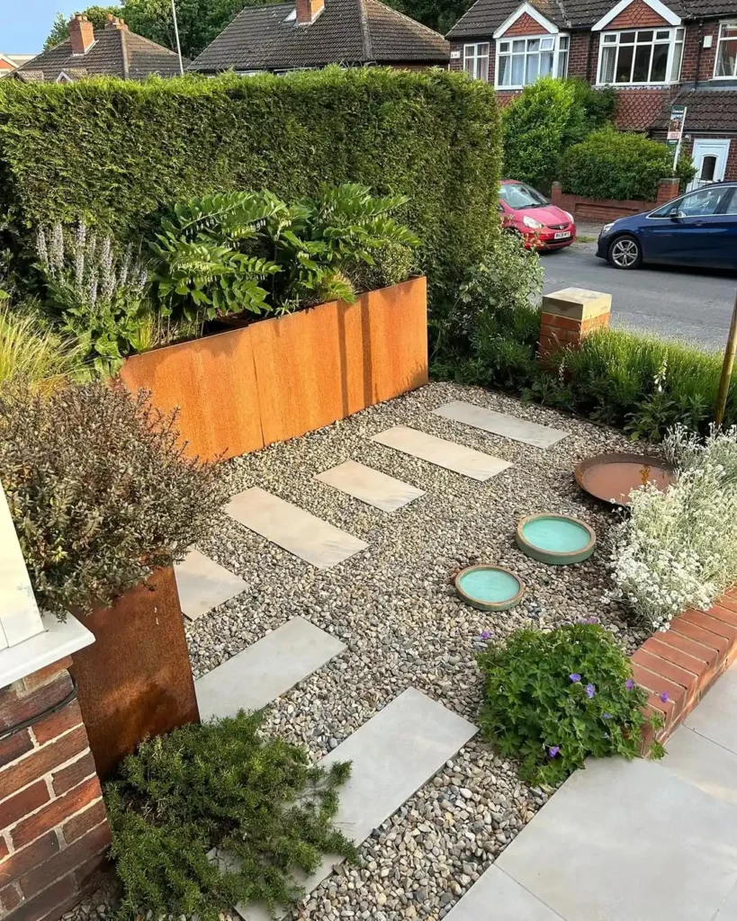 stone leaf front garden