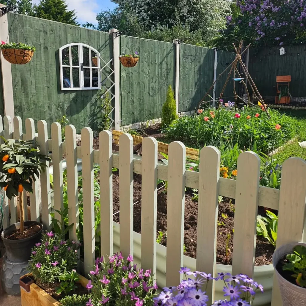 wooden panel fence garden