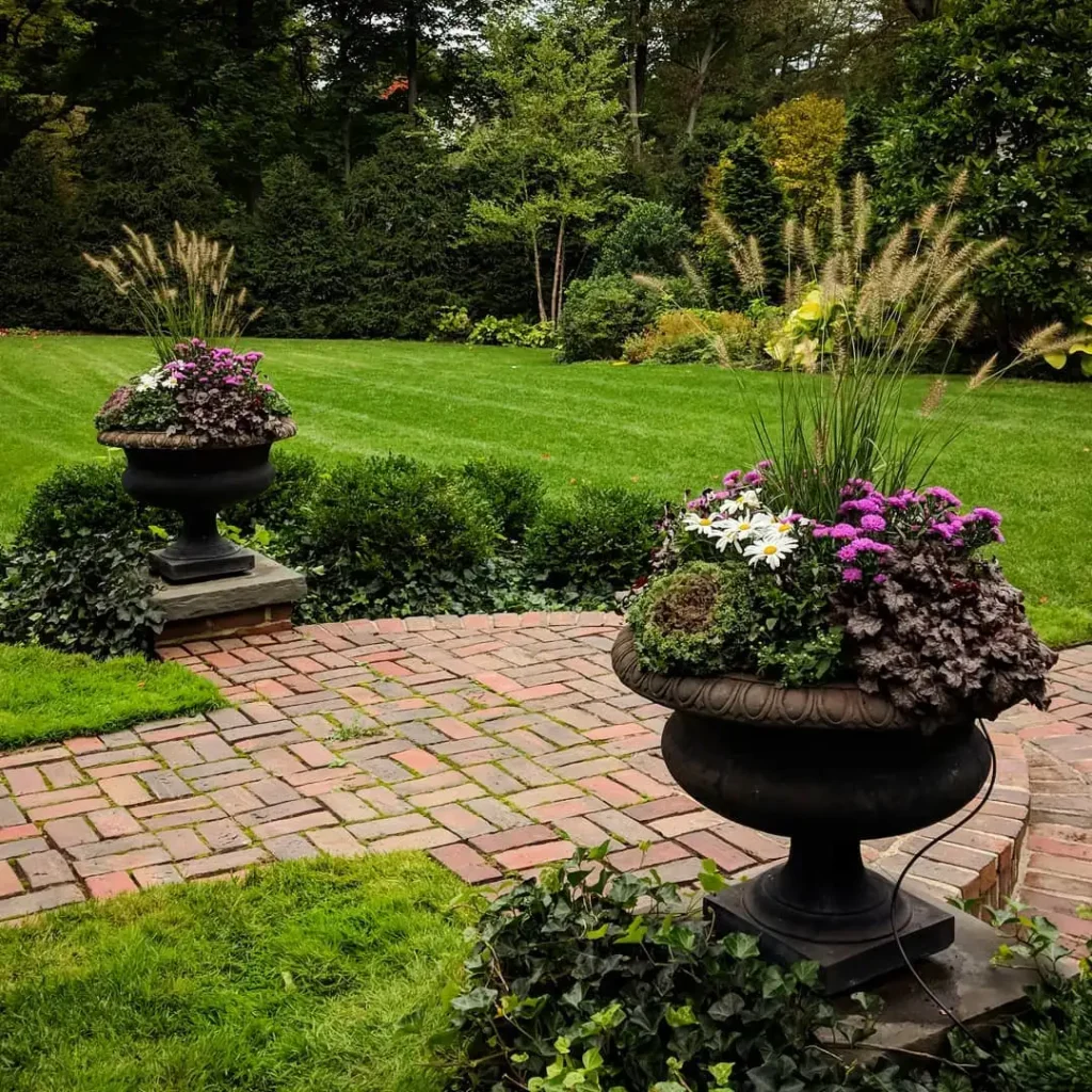 doorway container garden arrangement