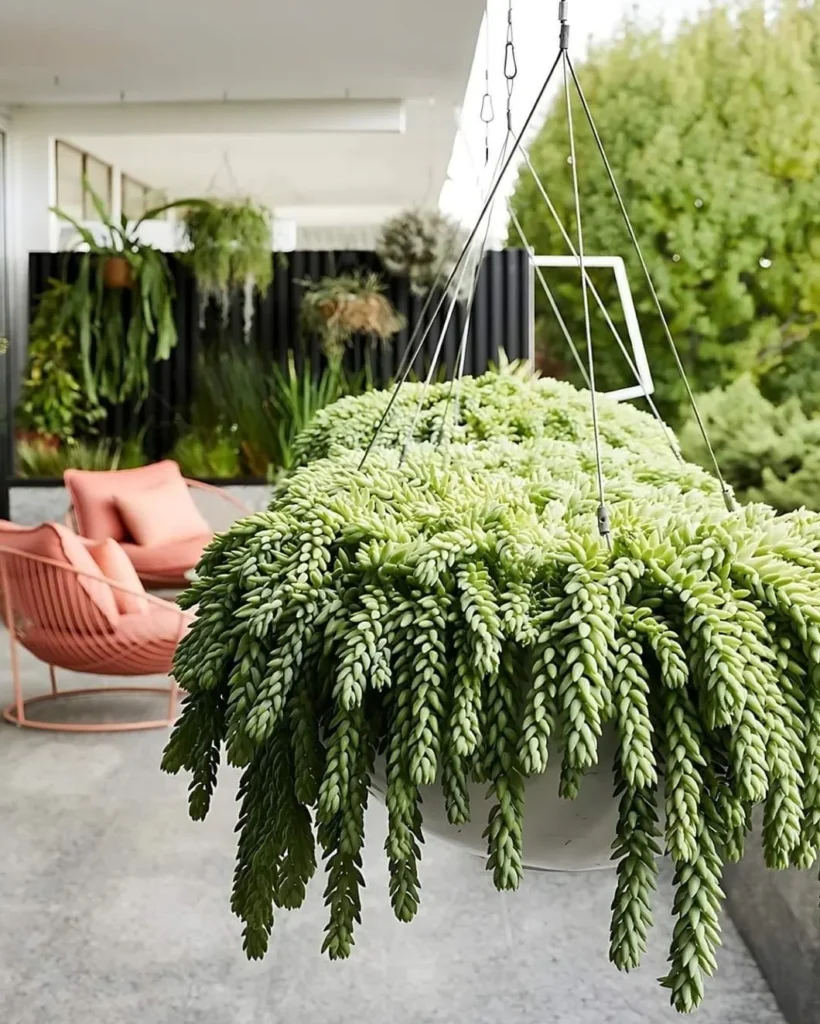 sedum morganianum succulent garden