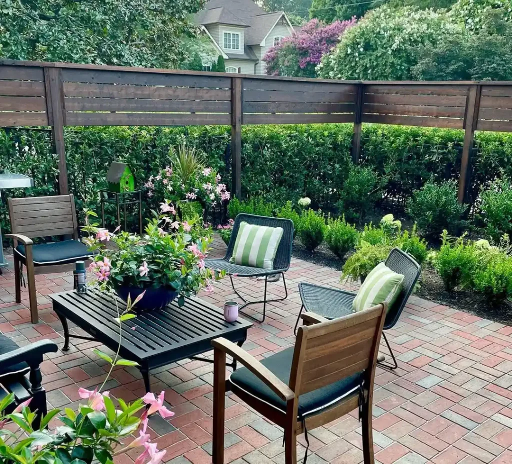 tropical oasis corner patio garden
