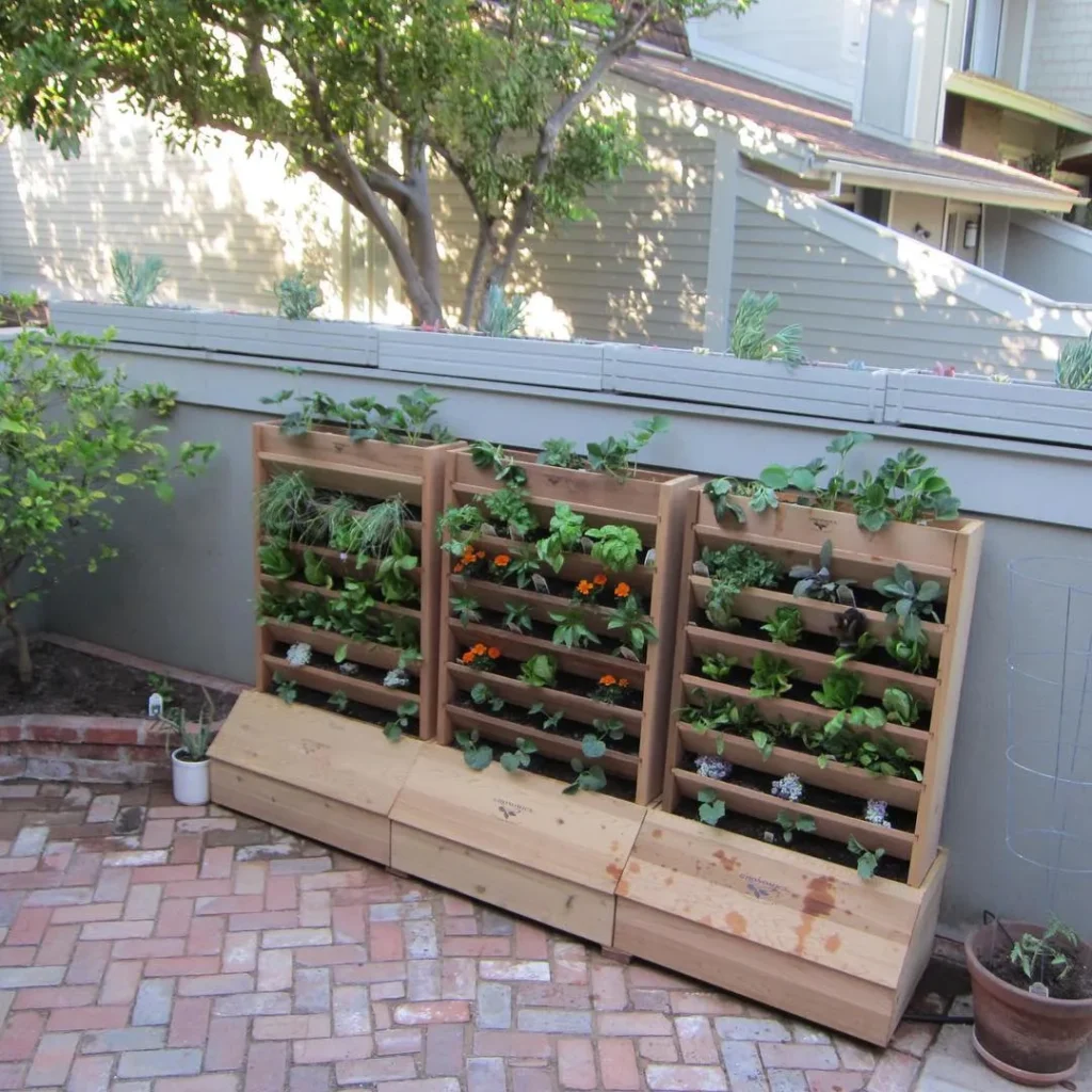 vertical wall planters patio garden
