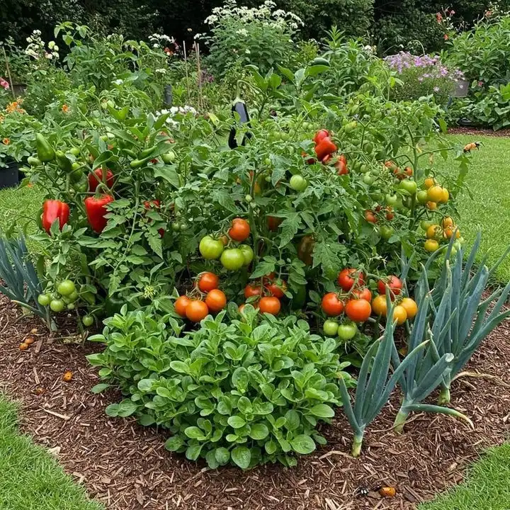 healthy and productive vegetable garden
