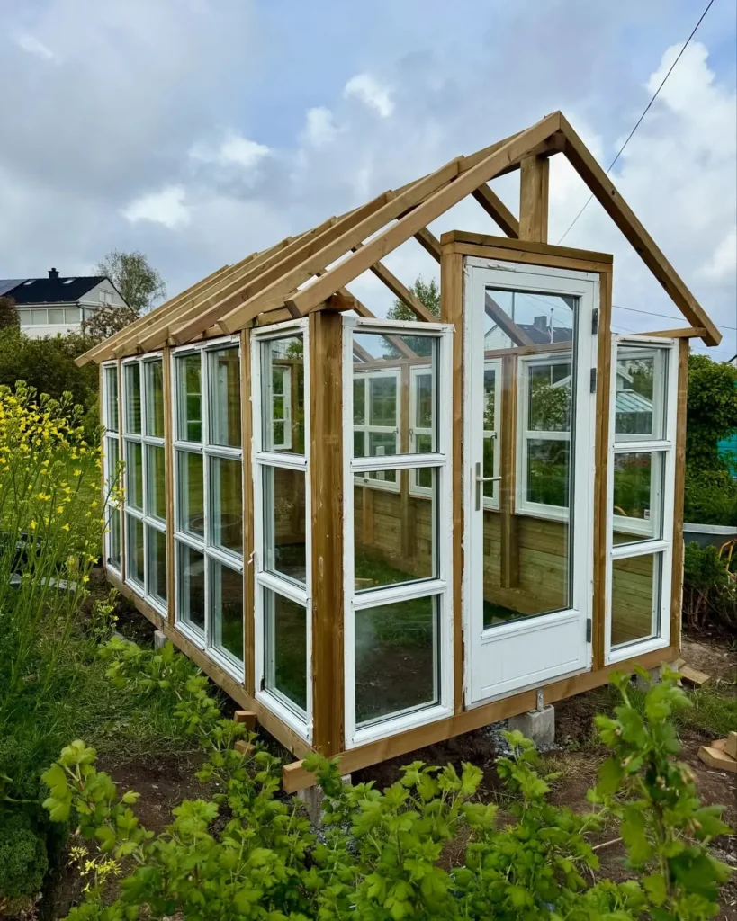 reclaimed wood greenhouse