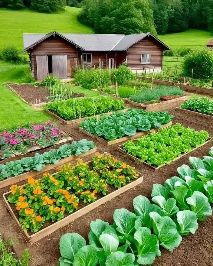 thriving vegetable garden