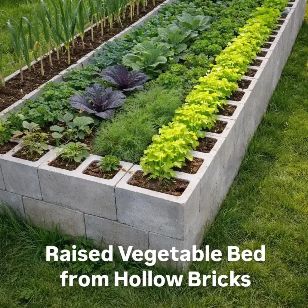 cinder block garden bed