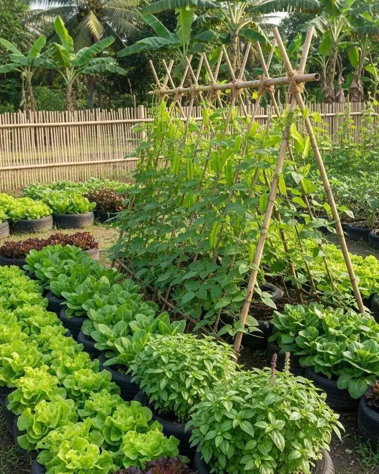 lush vegetable garden